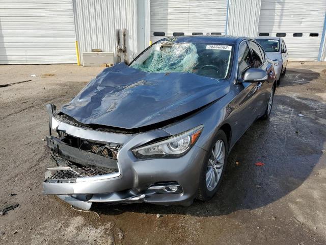 JN1BV7AR2FM424008 - 2015 INFINITI Q50 BASE GRAY photo 2