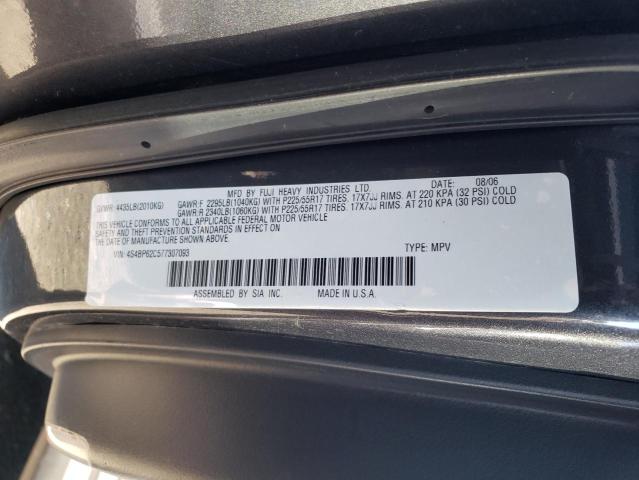 4S4BP62C577307093 - 2007 SUBARU OUTBACK OU GRAY photo 10