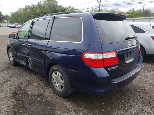 5FNRL387X7B043399 - 2007 HONDA ODYSSEY EX BLUE photo 3