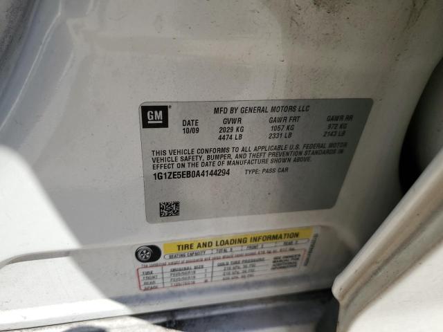 1G1ZE5EB0A4144294 - 2010 CHEVROLET MALIBU LTZ თეთრი ფოტო 10