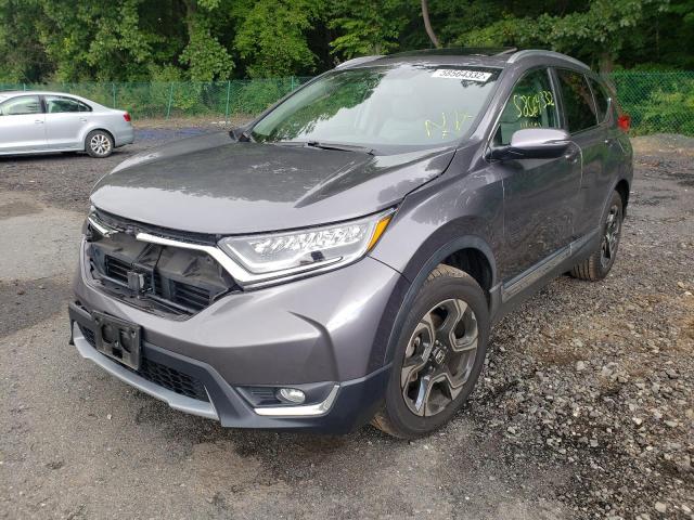 7FARW2H93JE029634 - 2018 HONDA CR-V TOURI GRAY photo 2