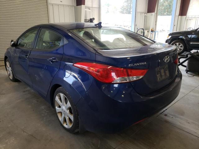 KMHDH4AE5DU876956 - 2013 HYUNDAI ELANTRA GL BLUE photo 3