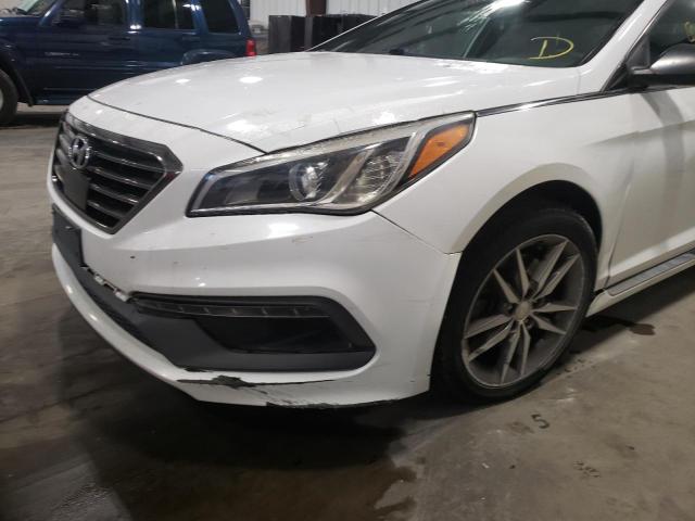 5NPE34AB5FH058301 - 2015 HYUNDAI SONATA SPO WHITE photo 9