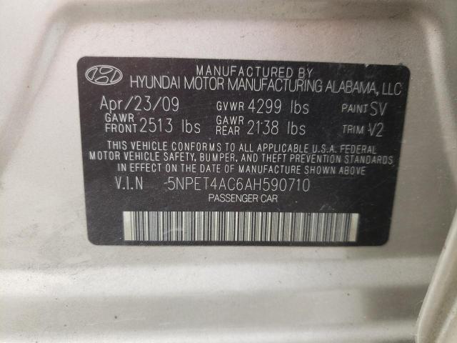 5NPET4AC6AH590710 - 2010 HYUNDAI SONATA GLS  photo 10