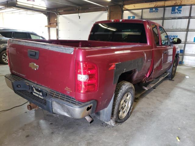 2GCEK19J271596308 - 2007 CHEVROLET SILVERADO BURGUNDY photo 4