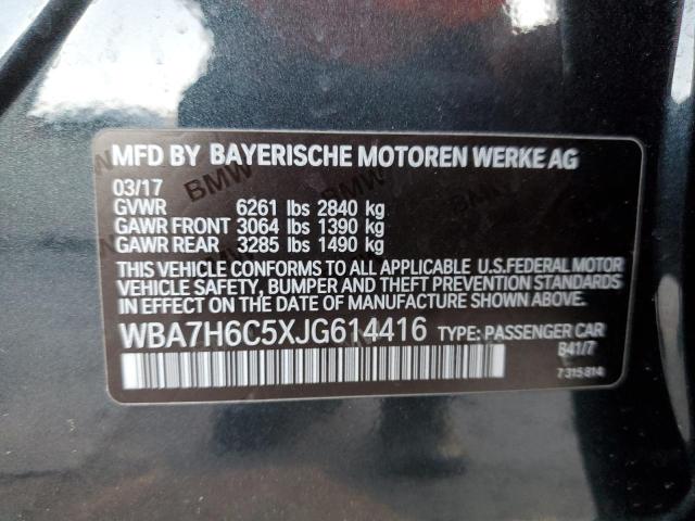 WBA7H6C5XJG614416 - 2018 BMW M760 XI BLACK photo 10