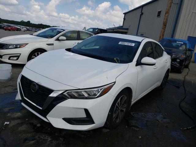 3N1AB8CV3LY266047 - 2020 NISSAN SENTRA SV WHITE photo 2