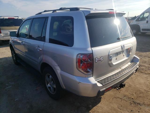 5FNYF18687B002655 - 2007 HONDA PILOT EXL SILVER photo 3