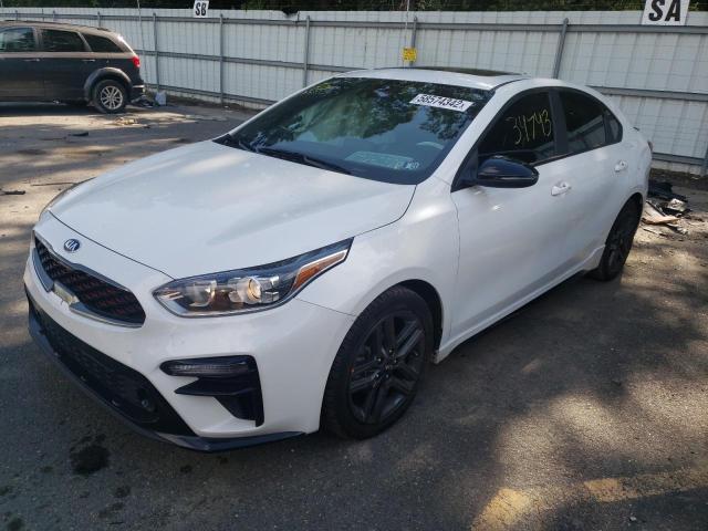 3KPF34AD0ME296810 - 2021 KIA FORTE GT L WHITE photo 2