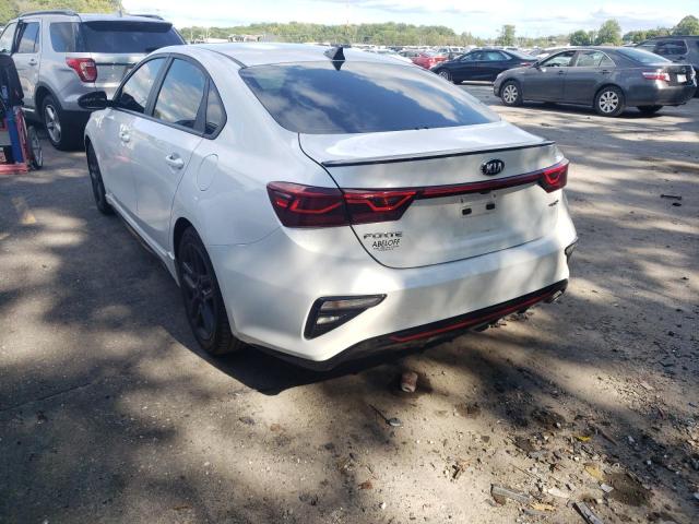 3KPF34AD0ME296810 - 2021 KIA FORTE GT L WHITE photo 3