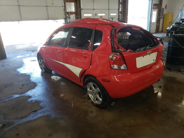 KL1TD66698B248089 - 2008 CHEVROLET AVEO BASE RED photo 3