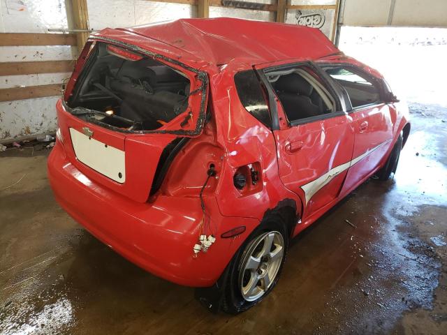 KL1TD66698B248089 - 2008 CHEVROLET AVEO BASE RED photo 4