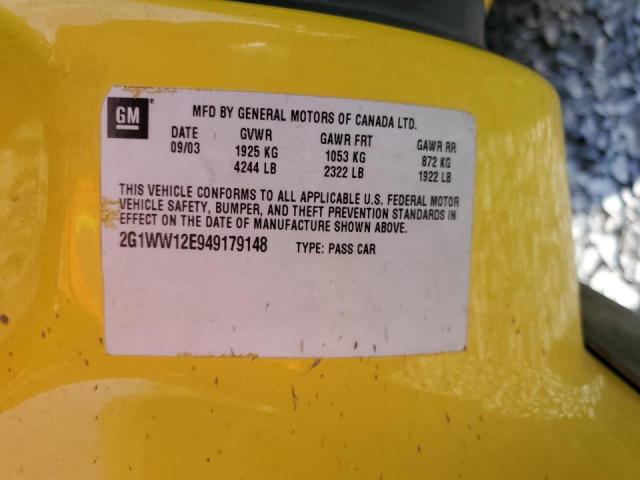 2G1WX12K139203735 - 2003 CHEVROLET MONTE CARLO SS  ფოტო 10