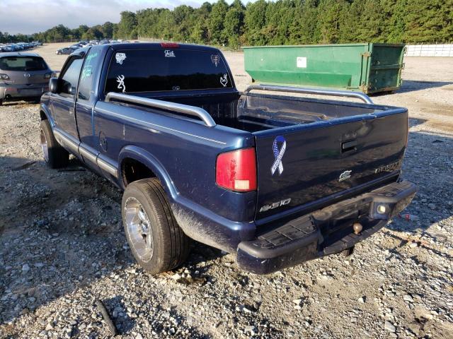 1GCDT19W918128715 - 2001 CHEVROLET S TRUCK S1 BLUE photo 3