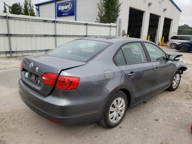3VW2K7AJ3EM310213 - 2014 VOLKSWAGEN JETTA BASE Արծաթագույն լուսանկար 4