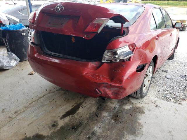 4T1BE46K67U078484 - 2007 TOYOTA CAMRY CE RED photo 9