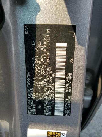 JTLKT324754007047 - 2005 TOYOTA SCION XB 灰色 照片 10