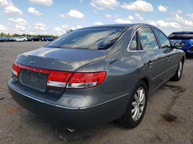 KMHFC46F57A155437 - 2007 HYUNDAI AZERA SE GRAY photo 4