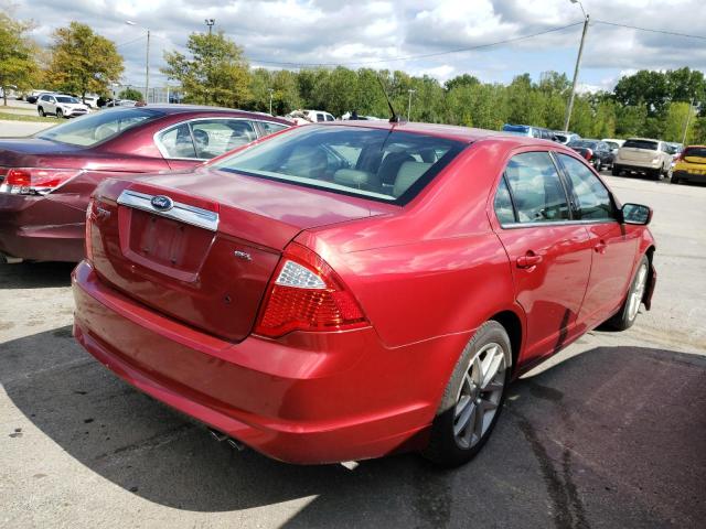 3FAHP0JA3BR113195 - 2011 FORD FUSION SEL RED photo 4