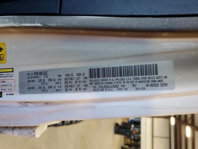 1C4HJXDG8JW120952 - 2018 JEEP WRANGLER U თეთრი ფოტო 10