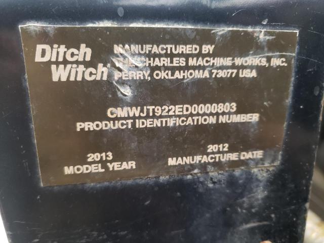 CMWJT922ED0000803 - 2013 DITCH WITCH JT922 BLACK photo 10