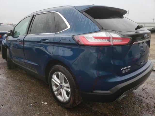 2FMPK3J98LBB21557 - 2020 FORD EDGE SEL BLUE photo 3