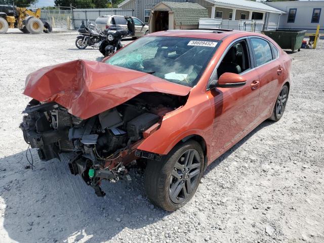 3KPF54AD0KE064330 - 2019 KIA FORTE EX ORANGE photo 2