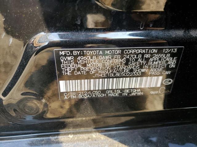 JTHCE1BL8E5022333 - 2014 LEXUS GS 350 BLACK photo 10