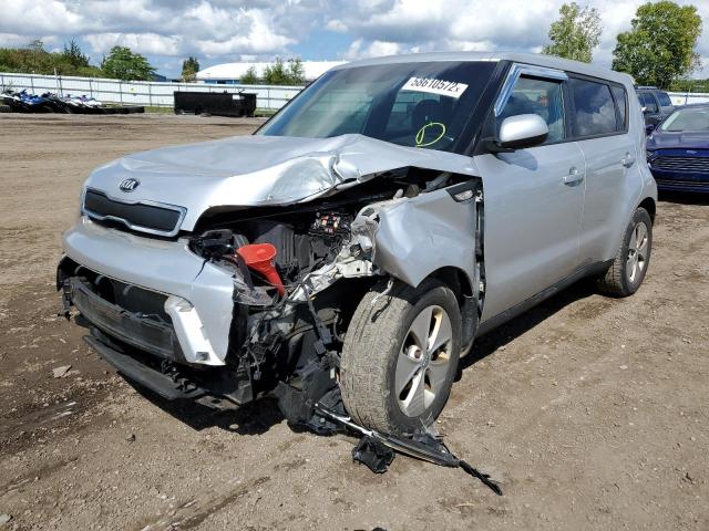 KNDJN2A26E7705661 - 2014 KIA SOUL SILVER photo 2