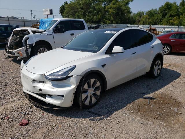 5YJYGDED9MF174013 - 2021 TESLA MODEL Y أبيض صورة 2