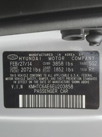 KMHTC6AE6EU203858 - 2014 HYUNDAI VELOSTER T GRAY photo 10