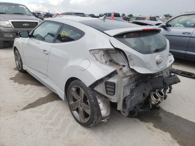 KMHTC6AE6EU203858 - 2014 HYUNDAI VELOSTER T GRAY photo 3