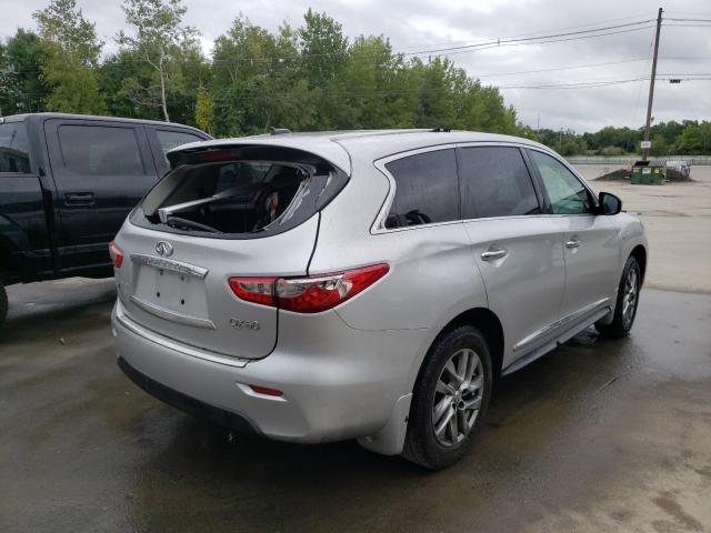 5N1AL0MM7EC552265 - 2014 INFINITI QX60 SILVER photo 4