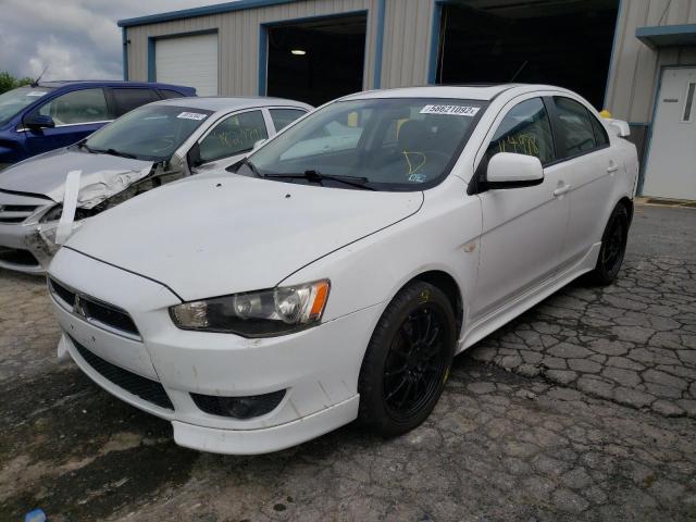 JA3AU86U48U003987 - 2008 MITSUBISHI LANCER WHITE photo 2