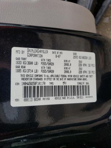 1A8HW58258F101170 - 2008 CHRYSLER ASPEN LIMI BLACK photo 10