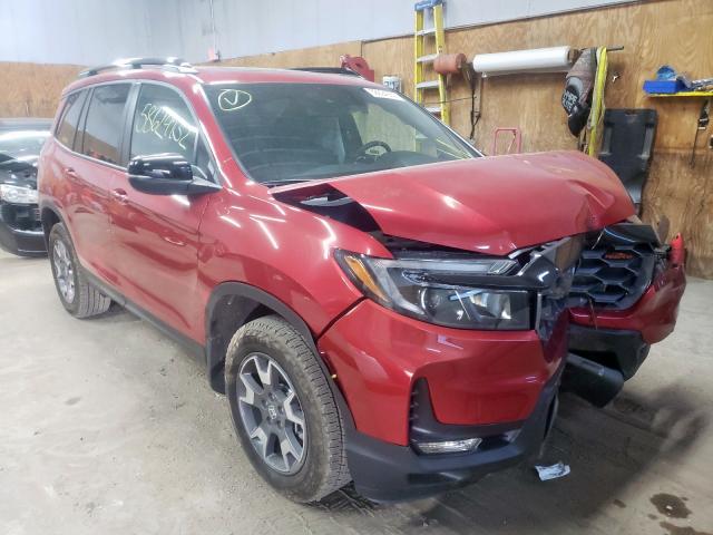 5FNYF8H60NB015907 - 2022 HONDA PASSPORT T RED photo 1