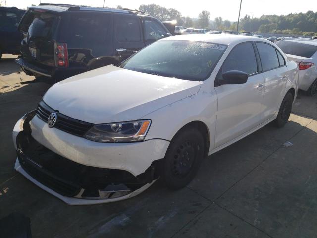 3VW2K7AJ4CM366089 - 2012 VOLKSWAGEN JETTA BASE WHITE photo 2