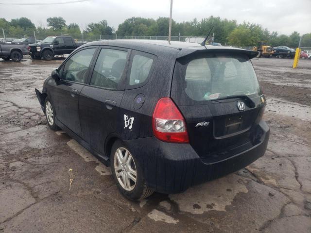 JHMGD38657S017502 - 2007 HONDA FIT S 黑色 照片 3