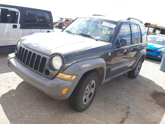 1J4GL48K76W241329 - 2006 JEEP LIBERTY SP GRAY photo 2