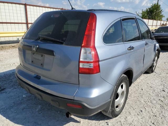 3CZRE38309G705344 - 2009 HONDA CR-V LX BLUE photo 4