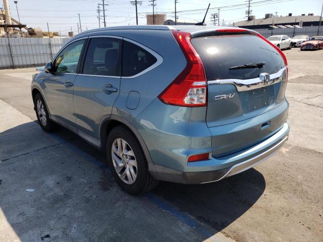 2HKRM3H77FH524255 - 2015 HONDA CR-V EXL BLUE photo 3