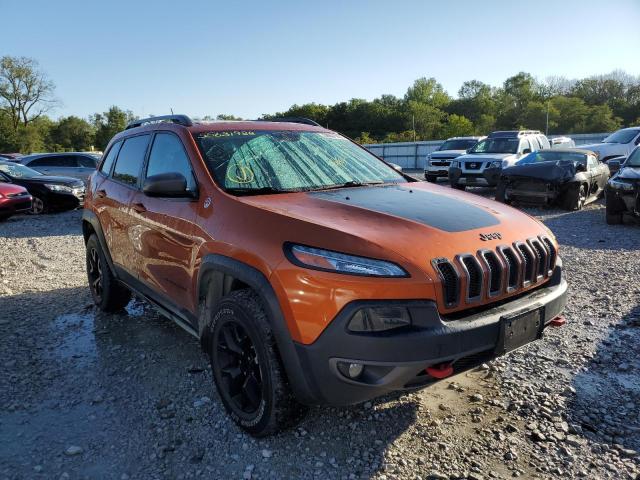 1C4PJMBS6FW624053 - 2015 JEEP CHEROKEE T ORANGE photo 1