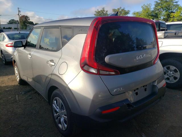 KNDJ23AU1N7808261 - 2022 KIA SOUL LX SILVER photo 3