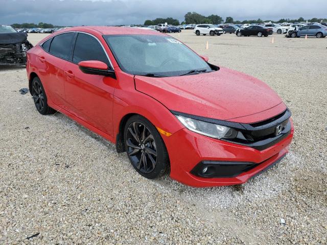 2HGFC2E89KH516563 - 2019 HONDA CIVIC SPOR RED photo 1