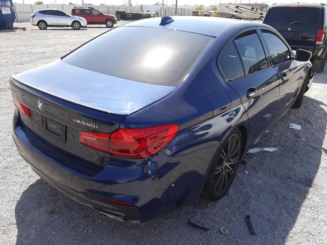 WBAJB9C59JG464288 - 2018 BMW M550XI BLUE photo 4