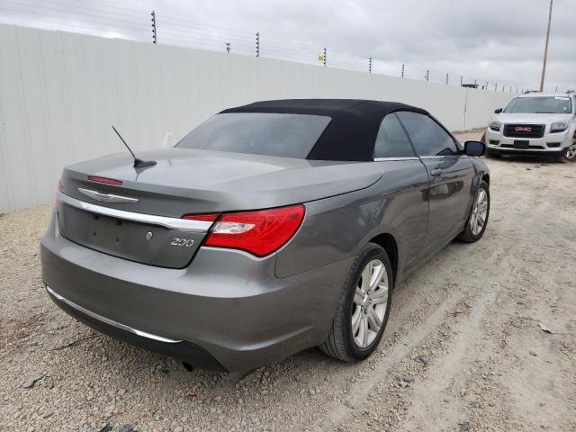 1C3BCBEB7DN543669 - 2013 CHRYSLER 200 CHARCOAL photo 4