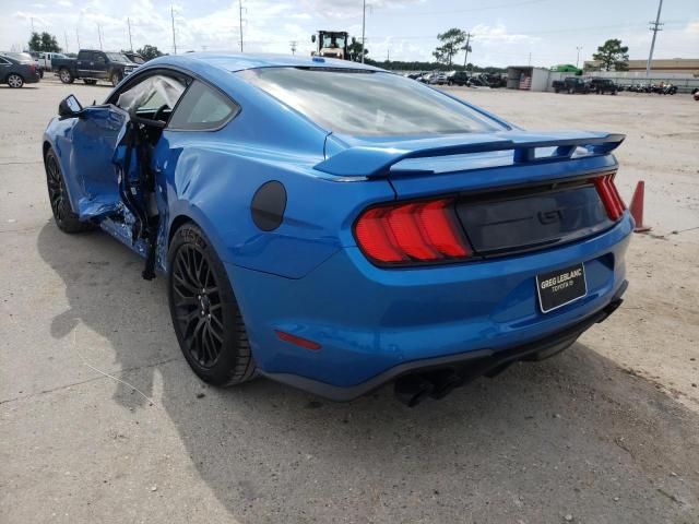 1FA6P8CF1K5101743 - 2019 FORD MUSTANG GT BLUE photo 3