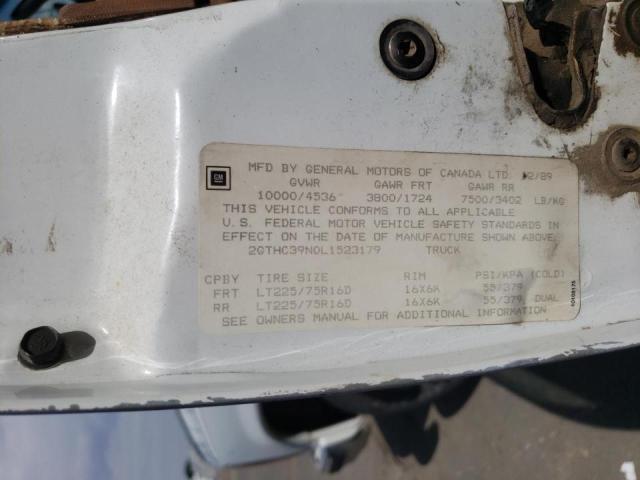 2GTHC39N0L1523179 - 1990 GMC SIERRA C35 TWO TONE photo 10