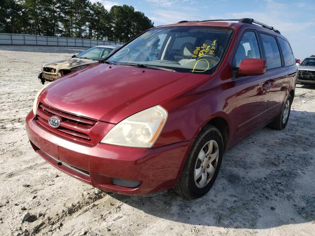 KNDMB233086210880 - 2008 KIA SEDONA RED photo 2