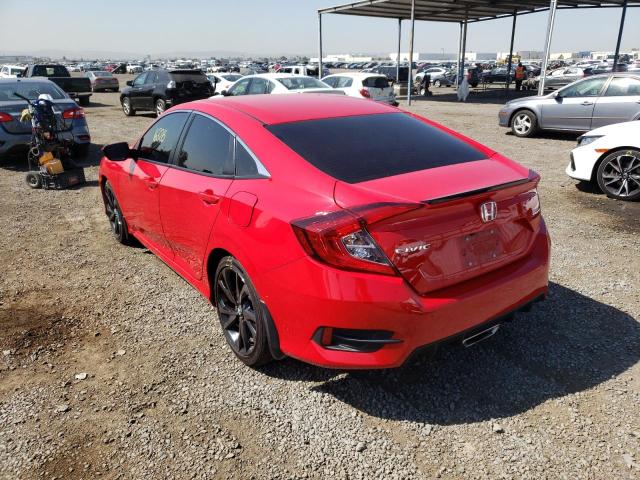 2HGFC2F82MH501470 - 2021 HONDA CIVIC SPOR RED photo 3